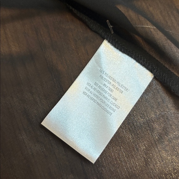 NWT Alex Evenings black sheer 3/4 split sleeve open cardigan. Size L. - Picture 12 of 17